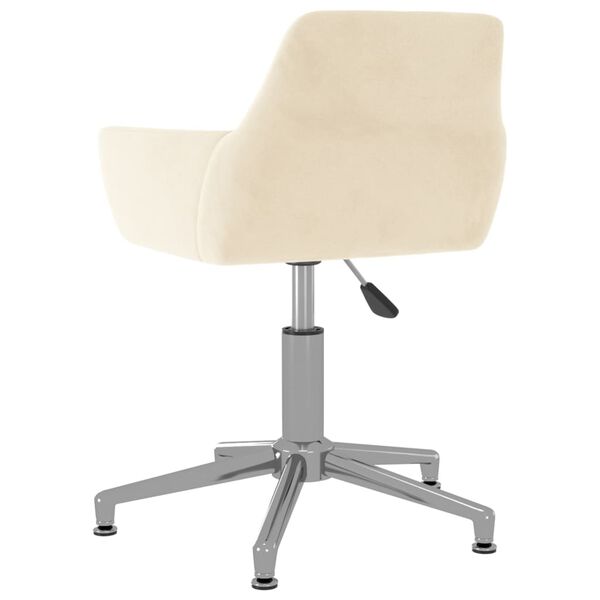 vidaXL Okretna blagovaonska stolica krem bar&scaron;unasta