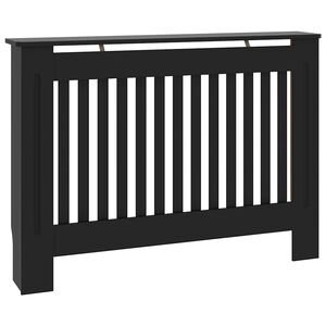 vidaXL Pokrov za radijator crni 112 x 19 x 81,5 cm konstruirano drvo