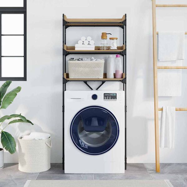 vidaXL Polica za perilicu rublja Umjetnički hrast 67 x 25 x 163 cm