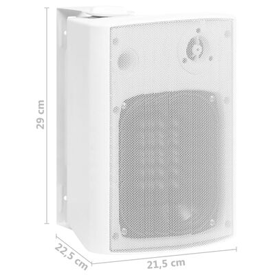 vidaXL Zidni stereo zvučnici 2 kom bijeli unutarnji/vanjski 120 W