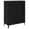 vidaXL Highboard Crni hrast 69,5 x 34 x 180 cm Konstruirano drvo
