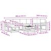 vidaXL Set vanjskih sofa s jastukom 8 pcs Prirodna i svijetlo siva