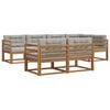 vidaXL Set vanjskih sofa 8 kom. Prirodna i svjetlosiva