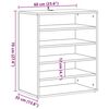 vidaXL Ormar za cipele Crni hrast 60 x 35 x 70 cm Konstruirano drvo