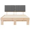 vidaXL Krevetni okvir s tapiciranim uzglavljem Svijetlo siva