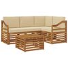 vidaXL Set vanjskih sofa 5 kom. Prirodna i bež Poliester