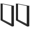 vidaXL Noge za blagovaonski stol U-oblik 2 kom Crne 100 x (72-73) cm Čelik