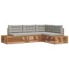 vidaXL 5 kom. Set vanjskih sofa Čvrsto drvo akacije i poliester
