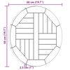 vidaXL Stolna ploča od masivne tikovine okrugla 2,5 cm 50 cm