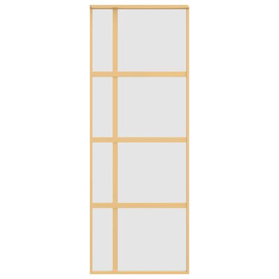 vidaXL Klizna vrata zlatna 76x205 cm matirano staklo ESG i aluminij
