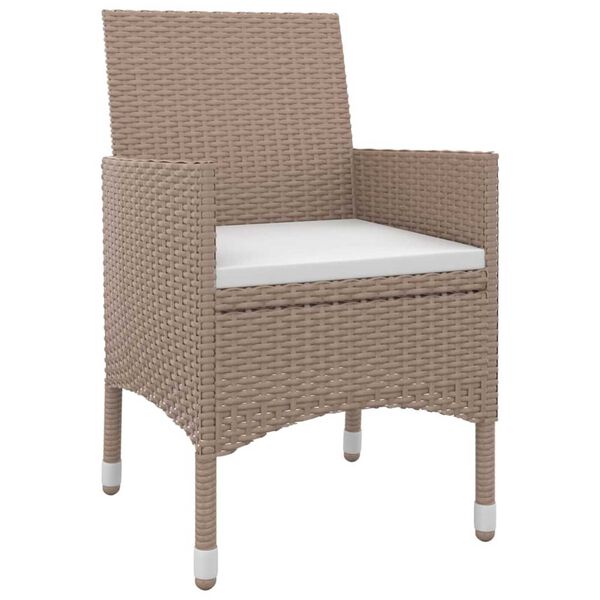 vidaXL 9-dijelni vrtni blagovaonski set s jastucima poliratan i staklo