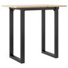 vidaXL Blagovaonski stol O-oblika 80x50x75 cm od borovine i čelik