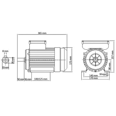 vidaXL Jednofazni električni motor 2,2 kW / 3 KS 2 pola 2800 o/min