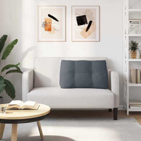 vidaXL Jastuk za leđa Tamno siva 80 x 24 x 50 cm Bar&scaron;un