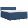 vidaXL Boxspring krevet s madracem Plava 160 x 200 cm Tkanina