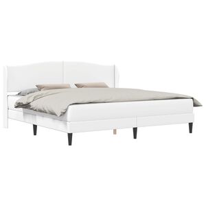 vidaXL Krevetna konstrukcija Bijela 180 x 200 cm Umjetna koža