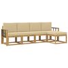 vidaXL Set vanjskih sofa 5 kom. Bijela i bež