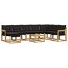 vidaXL Set vanjskih sofa 9 kom. Bijela i crna