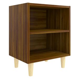 vidaXL Noćni ormarić s drvenim nogama smeđi hrast 40 x 30 x 50 cm