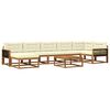 vidaXL Set vanjskih sofa s jastukom 8 pcs Prirodna i krem