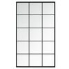 vidaXL Zidno ogledalo crno 100 x 60 cm metalno