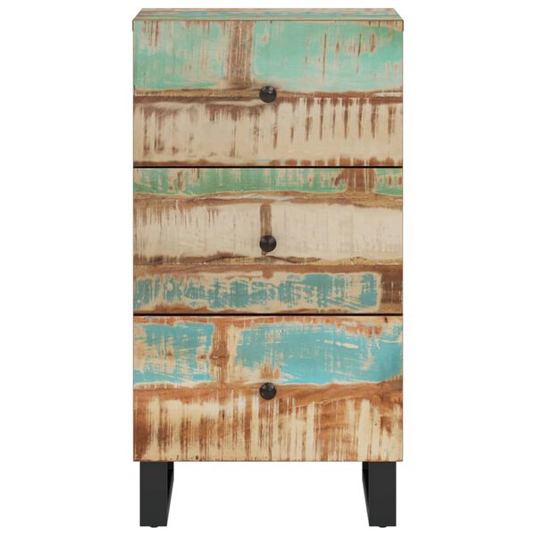 vidaXL Komoda s 3 ladice 40x33,5x75 cm od masivnog obnovljenog drva
