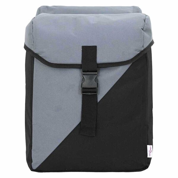vidaXL Torba za bicikl Crna i Siva 15.5 x 31.5 x 40 cm Poliester