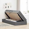 vidaXL Krevet s madracem i skladi&scaron;tem Tamno siva 90 x 200 cm Poliester