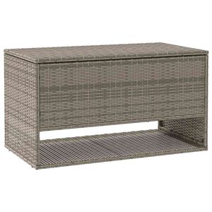 vidaXL Vanjska kutija za jastuke siva 100x55x55,5 cm poli ratan