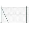 vidaXL Ograde od lanca s betonskom podlogom 1,5 x 25 m Zelena Mreža