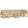 vidaXL Set vanjskih sofa s jastukom 8 pcs Bijela i bež Poliester