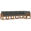 vidaXL Set vanjskih sofa 6 kom. Prirodna i antracit
