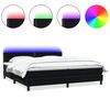 vidaXL Krevet s oprugama i madracem LED crni 200x210 cm bar&scaron;unasti