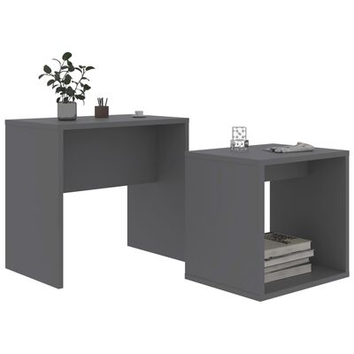 vidaXL Set stolića za kavu sivi 48 x 30 x 45 cm od iverice