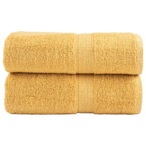 vidaXL Premium ručnici za pranje SOLUND 2 kom. zlatne boje 30x30 cm 600 g/m&sup2;