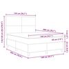 vidaXL LED Box Spring Krevet s uzglavljem Krema i bijela 140 x 200 cm