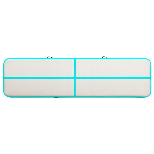 vidaXL Strunjača na napuhavanje s crpkom 600 x 100 x 20 cm PVC zelena