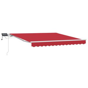 vidaXL Skrovita tenda Crvena 300 x 250 cm Tkanina i čelik