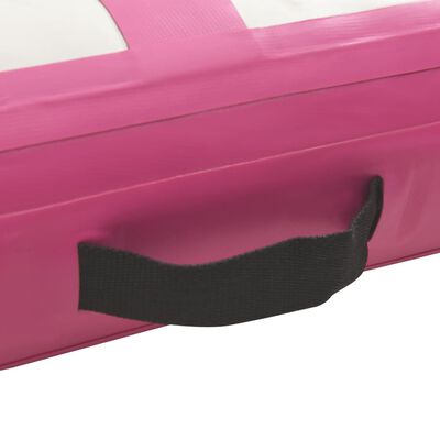 vidaXL Strunjača na napuhavanje s crpkom 500 x 100 x 20 cm PVC roza