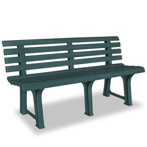 vidaXL Vrtna klupa 145,5 cm plastična zelena