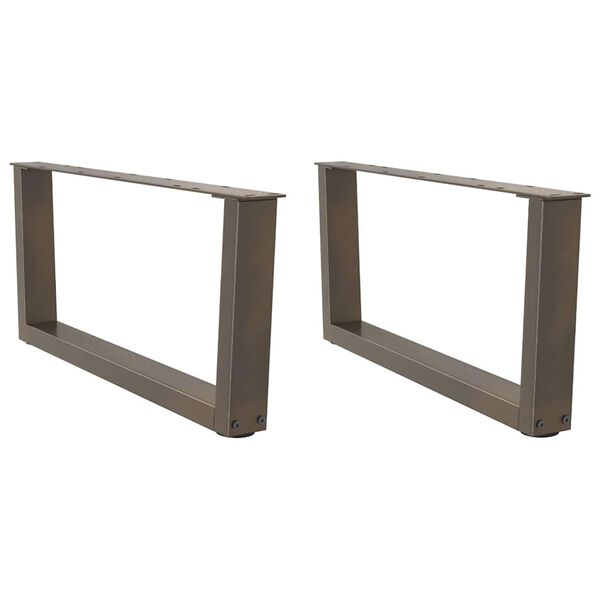 vidaXL Noge za klub stolić V-oblik 2 kom Prirodni čelik 70 x (30-31,3) cm Čelik