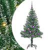 vidaXL Umjetno Božićno Drvo s Snježnim Flokom i LED Svjetlom 150 cm