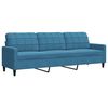 vidaXL 2-dijelni set sofa s jastucima plavi baršunasti