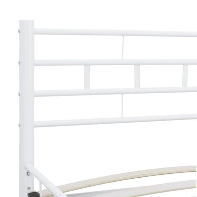 vidaXL Okvir za krevet bijeli metalni 200 x 200 cm