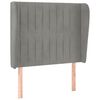 vidaXL Uzglavlje s u&scaron;ima svjetlosivo 83 x 23 x 118/128 cm bar&scaron;unasto