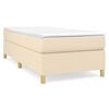 vidaXL Okvir za krevet s oprugom krem 90x200cm od tkanine