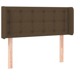 vidaXL Uzglavlje s u&scaron;ima tamnosmeđe 83x16x78/88 cm od tkanine