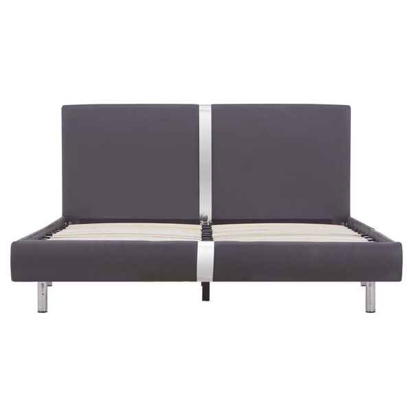 vidaXL Okvir za krevet od umjetne kože sivi 140 x 200 cm