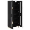 vidaXL Highboard Crni hrast 69,5 x 34 x 180 cm Konstruirano drvo