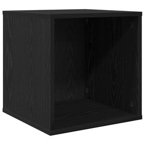 vidaXL Kutija za vinilne albume Crni hrast 37 x 36,5 x 38 cm